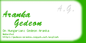 aranka gedeon business card